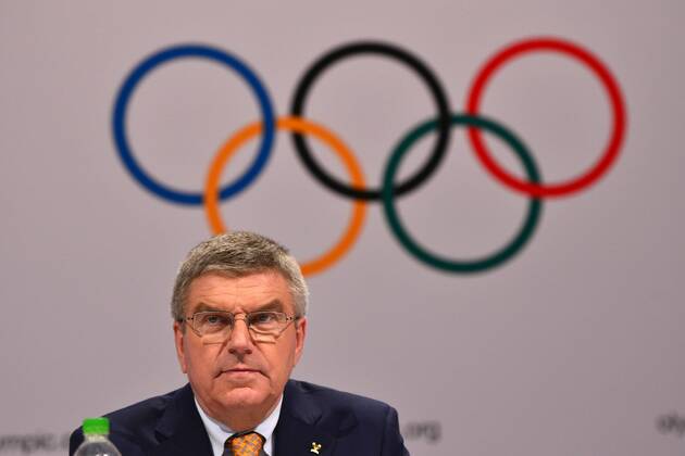 (150731) -- KUALA LUMPUR, July 31, 2015 -- President of the International Olympic Committee (IOC) Thomas Bach speaks at a joint press conference PK Pressekonferenz of IOC and the Beijing 2022 Winter Olympic Games Olympische Spiele Olympia OS bid delegation after the 128th IOC session at Kuala Lumpur Convention Centre (KLCC) in Kuala Lumpur, Malaysia, July 31, 2015. Beijing won the bid of 2022 Winter Olympics at the 128th International Olympic Committee session on Friday. ) (SP)MALAYSIA-KUALA LUMPUR-IOC-2022 WINTER OLYMPICS-BEIJING ChongxVoonxChung 
