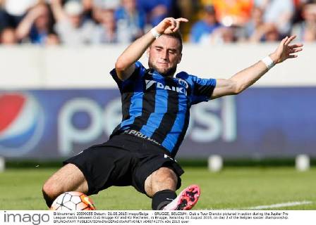 - BRUGGE, BELGIUM: Club s Tuur Dierckx pictured in action during the Jupiler Pro League match between Club Brugge KV and KV Mechelen, in Brugge, Saturday 01 August 2015, on day 2 of the Belgian soccer championship. BRUNOxFAHY x04674177x