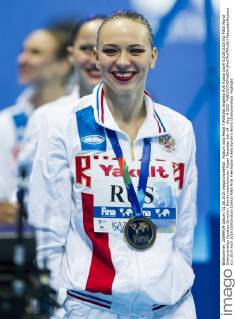 Podium Gold Medal TIMANINA Angelika RUS Russia Day9 01 08 2015 XVI FINA World Championships Aquatics Synchro ( Synchronschwimmen) Kazan Tatarstan July 24 - Aug. 9 2015 PasqualexMesiano