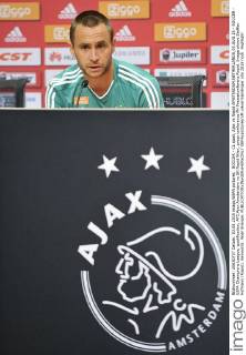SOCCER - CL quali, Ajax vs Rapid AMSTERDAM,NETHERLANDS,03.AUG.15 - SOCCER - UEFA Champions League, qualification, AFC Ajax Amsterdam vs SK Rapid Wien, press conference PK Pressekonferenz Rapid. Image shows Steffen Hofmann (Rapid). Keywords: Wien Energie. GEPAxpictures xM.xHoermandinger