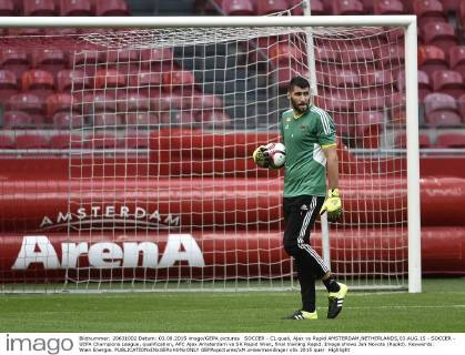 SOCCER - CL quali, Ajax vs Rapid AMSTERDAM,NETHERLANDS,03.AUG.15 - SOCCER - UEFA Champions League, qualification, AFC Ajax Amsterdam vs SK Rapid Wien, final training Rapid. Image shows Jan Novota (Rapid). Keywords: Wien Energie. GEPAxpictures xM.xHoermandinger