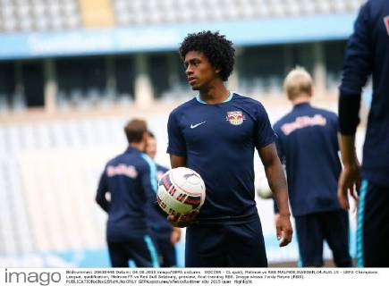SOCCER - CL quali, Malmoe vs RBS MALMOE,SWEDEN,04.AUG.15 - UEFA Champions League, qualification, Malmoe FF vs Red Bull Salzburg, preview, final training RBS. Image shows Yordy Reyna (RBS). GEPAxpictures xFelixxRoittner