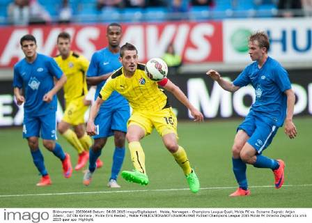 Molde, Norwegen - Champions League Quali, Molde FK vs. Dynamo Zagreb: Arijan Ademi , DZ Ola Kamara , Molde Eirik Hestad , Molde 