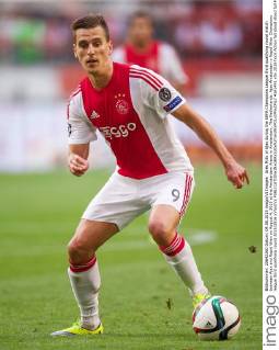 Arek Milik of Ajax during the UEFA Champions League third qualifying round match between Ajax and Rapid Wien on August 4, 2015 at the Amsterdam Arena in Amsterdam, The Netherlands. Ajax Amsterdam v Rapid Wien Champions league third qualifying round 2015 2016 xVIxxIVx 4161491