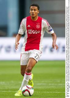 Jairo Riedewald of Ajax during the UEFA Champions League third qualifying round match between Ajax and Rapid Wien on August 4, 2015 at the Amsterdam Arena in Amsterdam, The Netherlands. Ajax Amsterdam v Rapid Wien Champions league third qualifying round 2015 2016 xVIxxIVx 4161500
