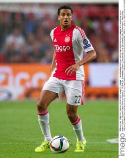 Jairo Riedewald of Ajax during the UEFA Champions League third qualifying round match between Ajax and Rapid Wien on August 4, 2015 at the Amsterdam Arena in Amsterdam, The Netherlands. Ajax Amsterdam v Rapid Wien Champions league third qualifying round 2015 2016 xVIxxIVx 4161512