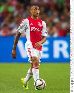Kenny Tete of Ajax during the UEFA Champions League third qualifying round match between Ajax and Rapid Wien on August 4, 2015 at the Amsterdam Arena in Amsterdam, The Netherlands. Ajax Amsterdam v Rapid Wien Champions league third qualifying round 2015 2016 xVIxxIVx 4161526