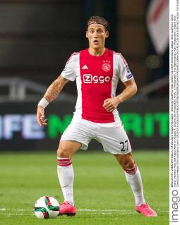 Nemanja Gudelj of Ajax during the UEFA Champions League third qualifying round match between Ajax and Rapid Wien on August 4, 2015 at the Amsterdam Arena in Amsterdam, The Netherlands. Ajax Amsterdam v Rapid Wien Champions league third qualifying round 2015 2016 xVIxxIVx 4161530