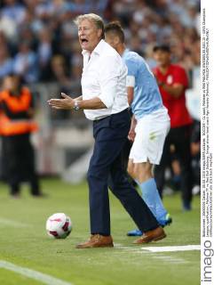 SOCCER - CL quali, Malmoe vs RBS MALMOE,SWEDEN,05.AUG.15 - UEFA Champions League, qualification, Malmoe FF vs Red Bull Salzburg. Image shows head coach Age Hareide (Malmoe). GEPAxpictures xFelixxRoittner