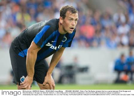 - BRUGGE, BELGIUM: Club s Tom De Sutter pictured during a game between Club Brugge and Panathinaikos in Brugge Jan Breydel stadium, a return leg game of the third preliminary round of the Uefa Champions League competition, Wednesday 05 August 2015. Panathinaikos won 2-1 the first leg. KURTxDESPLENTER  x04676276x