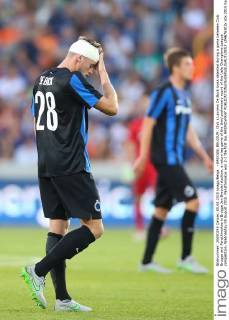 - BRUGGE, BELGIUM: Club s Laurens De Bock looks dejected during a game between Club Brugge and Panathinaikos in Brugge Jan Breydel stadium, a return leg game of the third preliminary round of the Uefa Champions League competition, Wednesday 05 August 2015. Panathinaikos won 2-1 the first leg. BRUNOxFAHY  x04676303x
