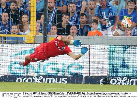 - BRUGGE, BELGIUM: Club s Sebastien Bruzzese pictured in action during a game between Club Brugge and Panathinaikos in Brugge Jan Breydel stadium, a return leg game of the third preliminary round of the Uefa Champions League competition, Wednesday 05 August 2015. Panathinaikos won 2-1 the first leg. BRUNOxFAHY  x04676301x