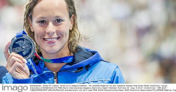 PELLEGRINI Federica ITA 200 Freestyle Women Final Silver Medal Swimming - Kazan Arena Day13 05 08 2015 XVI FINA World Championships Aquatics Swimming Kazan Tatarstan RUS July 24 - Aug. 9 2015 - Schwimmen - WM 2015 - andreaxmasini