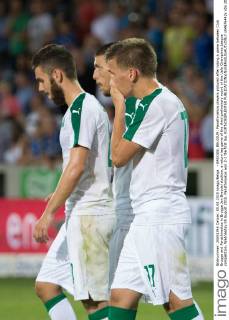 - BRUGGE, BELGIUM: Panathinaikos players pictured after losing a game between Club Brugge and Panathinaikos in Brugge Jan Breydel stadium, a return leg game of the third preliminary round of the Uefa Champions League competition, Wednesday 05 August 2015. Panathinaikos won 2-1 the first leg. KURTxDESPLENTER  x04676442x