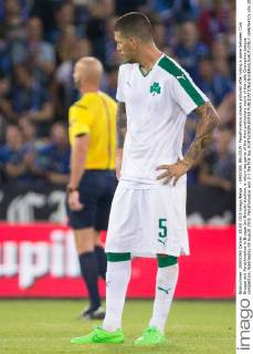 - BRUGGE, BELGIUM: Panathinaikos players pictured after losing a game between Club Brugge and Panathinaikos in Brugge Jan Breydel stadium, a return leg game of the third preliminary round of the Uefa Champions League competition, Wednesday 05 August 2015. Panathinaikos won 2-1 the first leg. KURTxDESPLENTER  x04676457x