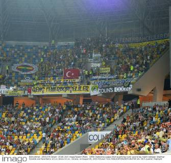 UEFA Champions League third qualifying round second leg match between Shakhtar Donetsk and Fenerbahce at Lviv Arena in Lviv, Ukraine, on August 05, 2015 Pictured: Fans 
