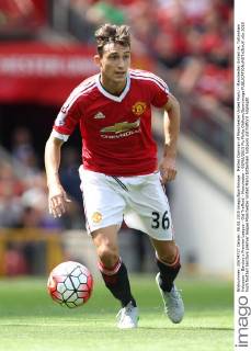 Matteo Darmian of Manchester United ManU - Manchester United vs. Tottenham Hotspurs - Barclay s Premier League - Old Trafford - Manchester - 08 08 2015 Pic Philip Oldham Sportimage EDITORIAL USE ONLY. No use with unauthorised audio, video, data, fixture lists, club league logos or live services. Online in-match use limited to 120 images, no video emulation. No use in betting, games or single club league player publications.