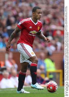 Memphis Depay of Manchester United ManU - Manchester United vs. Tottenham Hotspurs - Barclay s Premier League - Old Trafford - Manchester - 08 08 2015 Pic Philip Oldham Sportimage EDITORIAL USE ONLY. No use with unauthorised audio, video, data, fixture lists, club league logos or live services. Online in-match use limited to 120 images, no video emulation. No use in betting, games or single club league player publications.