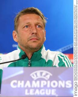 SOCCER - CL play offs, Rapid vs Shakhtar, preview VIENNA,AUSTRIA,18.AUG.15 - SOCCER - UEFA Champions League, play offs, SK Rapid Wien vs FC Shakhtar Donetsk, preview, press conference PK Pressekonferenz Rapid. Image shows head coach Zoran Barisic (Rapid). Keywords: Wien Energie. GEPAxpictures xChristianxOrt