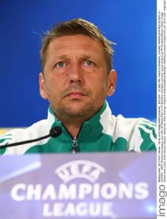 SOCCER - CL play offs, Rapid vs Shakhtar, preview VIENNA,AUSTRIA,18.AUG.15 - SOCCER - UEFA Champions League, play offs, SK Rapid Wien vs FC Shakhtar Donetsk, preview, press conference PK Pressekonferenz Rapid. Image shows head coach Zoran Barisic (Rapid). Keywords: Wien Energie. GEPAxpictures xChristianxOrt