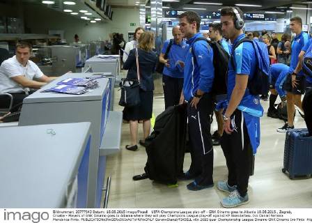 UEFA Champions League play-off - GNK Dinamo goes to Albania 18.08.2015., Zagreb, Croatia - Players of GNK Dinamo goes to Albania where they will play Champions League play-off against KF Skenderbeu. Ivo Daniel Ferreira Mendonca Pinto.  GoranxStanzl PIXSELL