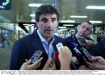 UEFA Champions League play-off - GNK Dinamo goes to Albania 18.08.2015., Zagreb, Croatia - Players of GNK Dinamo goes to Albania where they will play Champions League play-off against KF Skenderbeu. Zoran Mamic.  GoranxStanzl PIXSELL