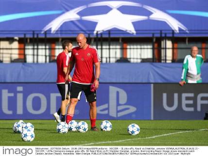 SOCCER - CL play offs, Rapid vs Shakhtar, preview VIENNA,AUSTRIA,18.AUG.15 - SOCCER - UEFA Champions League, play offs, SK Rapid Wien vs FC Shakhtar Donetsk, preview, final training Rapid. Image shows assistant coach Carsten Jancker (Rapid). Keywords: Wien Energie. GEPAxpictures xChristianxOrt