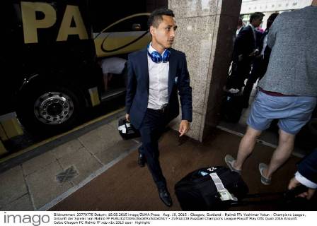 Aug. 18, 2015 - Glasgow, Scotland - Malmö FFs Yoshimar Yotun - Champions League, Ankunft der Spieler von Malmö FF  - ZUMAb138