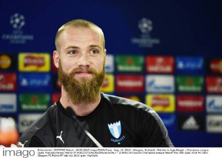 Aug. 18, 2015 - Glasgow, Scotland - Malmös Jo Inge Berget - Champions League Quali, Pressekonferenz Malmö FF  - ZUMAb138