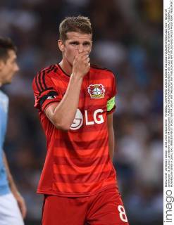 FUSSBALL CHAMPIONS LEAGUE SAISON 2015 2016 QUALIFIKATION Lazio Rom - Bayer 04 Leverkusen 18.08.2015 Lars Bender (Bayer 04 Leverkusen) 