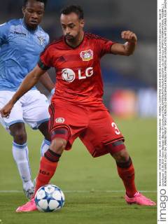 FUSSBALL CHAMPIONS LEAGUE SAISON 2015 2016 QUALIFIKATION Lazio Rom - Bayer 04 Leverkusen 18.08.2015 Karim Bellarabi (Bayer 04 Leverkusen) 
