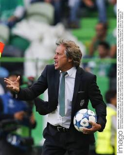 Aug. 18, 2015 - Lisbon, Portugal - Sporting s coach Jorge Jesus reacts during the Champions League football play-off first leg match between Sporting CP and PFC CSKA Moscow at Jose Alvalade Stadium in Lisbon on August 18, 2015. NURPHOTO CARLOS PALMA. FBL-EUR-C1-SPORTING-CSKA  - ZUMAn230