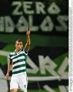 Aug. 18, 2015 - Lisbon, Portugal - Sporting s forward Islam Slimani celebrates his goal during the Champions League football play-off first leg match between Sporting CP and PFC CSKA Moscow at Jose Alvalade Stadium in Lisbon on August 18, 2015. NURPHOTO CARLOS PALMA. FBL-EUR-C1-SPORTING-CSKA - ZUMAn230