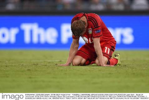 FUSSBALL CHAMPIONS LEAGUE SAISON 2015 2016 QUALIFIKATION Lazio Rom - Bayer 04 Leverkusen 18.08.2015 Stefan Kiessling (Bayer 04 Leverkusen) 