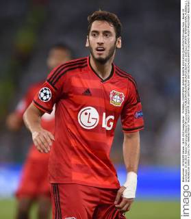 FUSSBALL CHAMPIONS LEAGUE SAISON 2015 2016 QUALIFIKATION Lazio Rom - Bayer 04 Leverkusen 18.08.2015 Hakan Calhanoglu (Bayer 04 Leverkusen) 