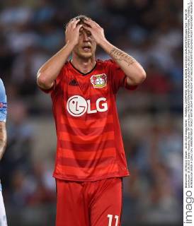 FUSSBALL CHAMPIONS LEAGUE SAISON 2015 2016 QUALIFIKATION Lazio Rom - Bayer 04 Leverkusen 18.08.2015 Stefan Kiessling (Bayer 04 Leverkusen) 