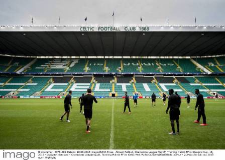 Aktuell Fußball, Champions League Playoff, Training Malmö FF in Glasgow Aug. 18, 2015 - Glasgow, Scotland - Champions League Quali, Training Malmö FF im Celtic Park  - ZUMAb138