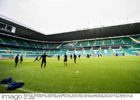 Aktuell Fußball, Champions League Playoff, Training Malmö FF in Glasgow Aug. 18, 2015 - Glasgow, Scotland - Champions League Quali, Training Malmö FF im Celtic Park  - ZUMAb138