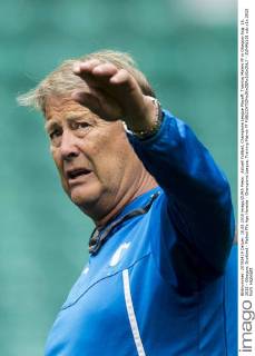 Aktuell Fußball, Champions League Playoff, Training Malmö FF in Glasgow Aug. 18, 2015 - Glasgow, Scotland - Malmö FFs Age Hareide - Champions League, Training Malmö FF  - ZUMAb138