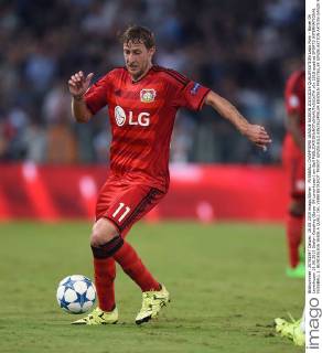 FUSSBALL CHAMPIONS LEAGUE SAISON 2015 2016 QUALIFIKATION Lazio Rom - Bayer 04 Leverkusen 18.08.2015 Stefan Kiessling (Bayer 04 Leverkusen) am Ball 