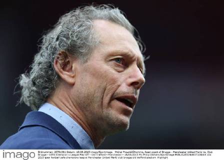 Michel PreudâÄ?homme, head coach of Brugge - Manchester United ManU vs. Club Brugge - UEFA Champion s League Play Off - Old Trafford - Manchester - 18 08 2015 Pic Philip Oldham SportImage EDITORIAL USE ONLY. No use with unauthorised audio, video, data, fixture lists, club league logos or live services. Online in-match use limited to 120 images, no video emulation. No use in betting, games or single club league player publications.