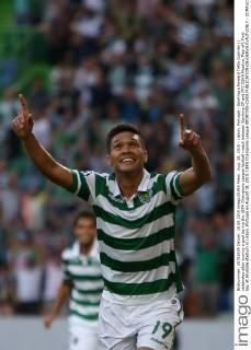 Aug. 18, 2015 - Lisbon, Portugal - Sporting s forward Tefilo Gutirrez () celebrates after scoring a goal during the UEFA Champions League football match between Sporting CP and PFC CSKA Moskva, Play-off, First leg, at Alvalade stadium in Lisbon, Portugal on August 18, 2015. UEFA Champions League SPORTING-CSKA - ZUMAn230