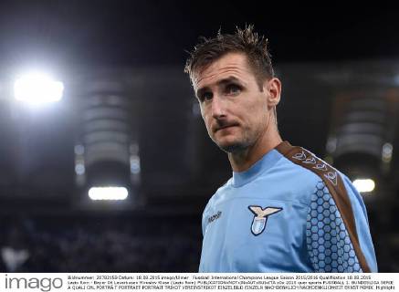 Fussball International Champions League Saison 2015 2016 Qualifikation 18.08.2015 Lazio Rom - Bayer 04 Leverkusen Miroslav Klose (Lazio Rom) 