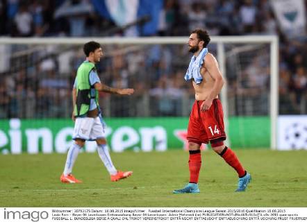 Fussball International Champions League Saison 2015 2016 Qualifikation 18.08.2015 Lazio Rom - Bayer 04 Leverkusen Enttaeuschung Bayer 04 Leverkusen: Admir Mehmedi (re) 