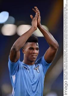 Fussball International Champions League Saison 2015 2016 Qualifikation 18.08.2015 Lazio Rom - Bayer 04 Leverkusen Schlussjubel Lazio Rom; Torschuetze zum 1-0 Balde Diao Keita