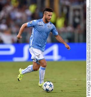 Fussball International Champions League Saison 2015 2016 Qualifikation 18.08.2015 Lazio Rom - Bayer 04 Leverkusen Felipe Anderson (Lazio Rom) am Ball