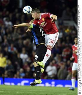 Vormer Rudy Ruud midfielder of Club Brugge and Manchester s Bastian Schweinsteiger FOOTBALL : Manchester United ManU vs FC Brügge KV (Klub) - Champions League Quali - - 18 08 2015 Photonews Panoramic