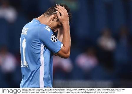 Aktuell Fußball, Champions League Play Off, Lazio Rom - Bayer Leverkusen Miroslav KLOSE Lazio Roma 18-08-2015 Stadio Olimpico, Football Calcio 2015 2016 Champions League Preliminary Lazio Rom vs. Bayer 04 Leverkusen andreaxstaccioli