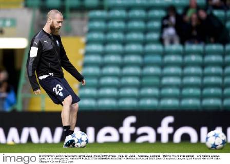 Aug. 19, 2015 - Glasgow, Scotland - Malmö FFs Jo Inge Berget - Champions League Quali, Celtic Glasgow vs. Malmö FF - ZUMAb138
