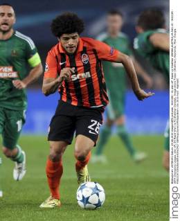 SOCCER - CL play off, Rapid vs Shakhtar VIENNA,AUSTRIA,19.AUG.15 - SOCCER - UEFA Champions League, play off, SK Rapid Wien vs FC Shakhtar Donetsk. Image shows Taison (Shakhtar). Keywords: Wien Energie. GEPAxpictures xPhilippxBrem